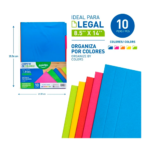 Carpeta de colores Oficio pack 10 unid. Pointer